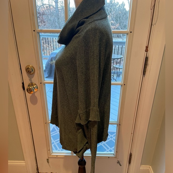Anthropologie Postage Stamp Sweater Women's Medium Green Cowl Neck - Picture 7 of 10